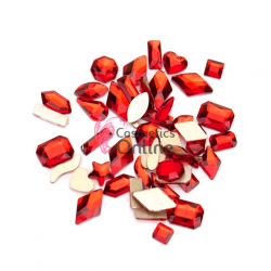 Strasuri din cristale pentru make-up, model SQM008 Rosii